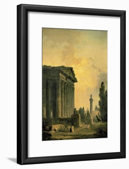 Temple Ruins-Hubert Robert-Framed Art Print