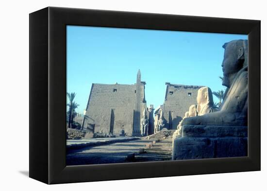 Temple Sacred to Amun Mut and Khons (Khonsu), Luxor, Egypt-CM Dixon-Framed Premier Image Canvas