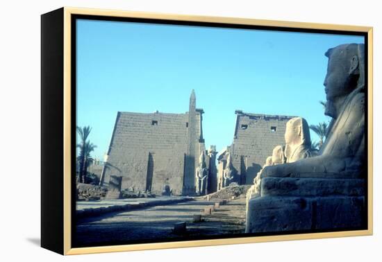 Temple Sacred to Amun Mut and Khons (Khonsu), Luxor, Egypt-CM Dixon-Framed Premier Image Canvas