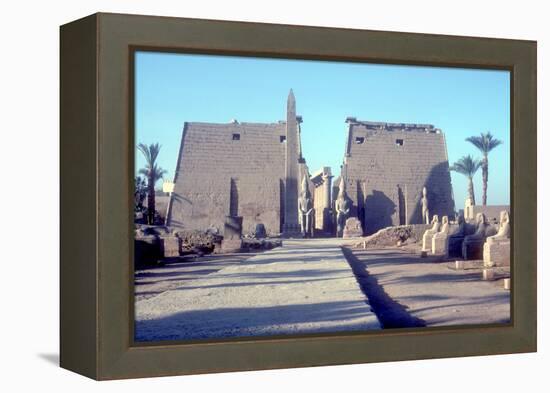 Temple Sacred to Amun Mut and Khons (Khonsu), Luxor, Egypt-CM Dixon-Framed Premier Image Canvas