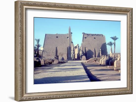 Temple Sacred to Amun Mut and Khons (Khonsu), Luxor, Egypt-CM Dixon-Framed Photographic Print