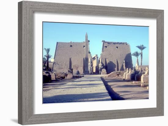 Temple Sacred to Amun Mut and Khons (Khonsu), Luxor, Egypt-CM Dixon-Framed Photographic Print