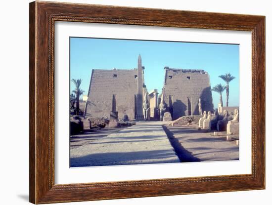 Temple Sacred to Amun Mut and Khons (Khonsu), Luxor, Egypt-CM Dixon-Framed Photographic Print