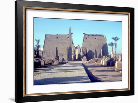 Temple Sacred to Amun Mut and Khons (Khonsu), Luxor, Egypt-CM Dixon-Framed Photographic Print