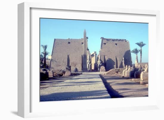 Temple Sacred to Amun Mut and Khons (Khonsu), Luxor, Egypt-CM Dixon-Framed Photographic Print