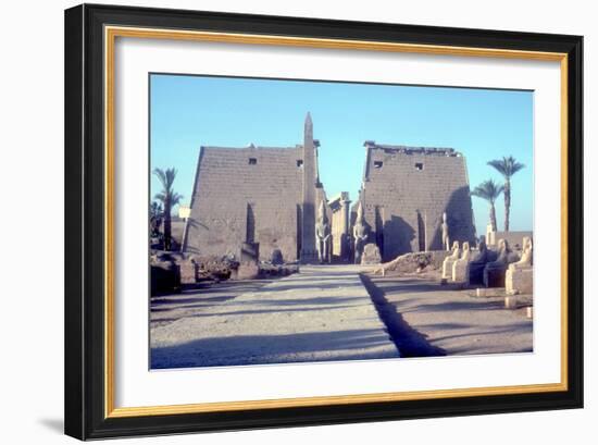 Temple Sacred to Amun Mut and Khons (Khonsu), Luxor, Egypt-CM Dixon-Framed Photographic Print