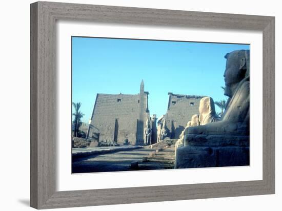 Temple Sacred to Amun Mut and Khons (Khonsu), Luxor, Egypt-CM Dixon-Framed Photographic Print