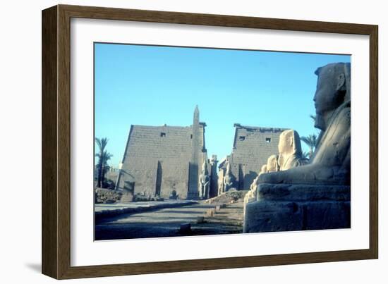 Temple Sacred to Amun Mut and Khons (Khonsu), Luxor, Egypt-CM Dixon-Framed Photographic Print