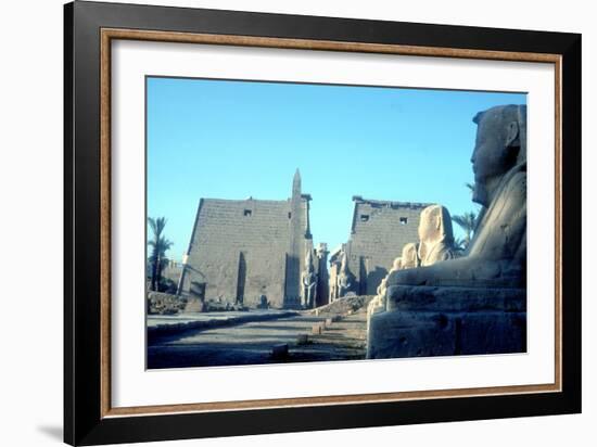 Temple Sacred to Amun Mut and Khons (Khonsu), Luxor, Egypt-CM Dixon-Framed Photographic Print