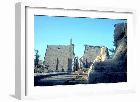 Temple Sacred to Amun Mut and Khons (Khonsu), Luxor, Egypt-CM Dixon-Framed Photographic Print