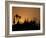 Temple Silhouetted at Sunset, Mae Hong Son, Thailand-Claudia Adams-Framed Photographic Print