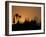 Temple Silhouetted at Sunset, Mae Hong Son, Thailand-Claudia Adams-Framed Photographic Print