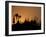 Temple Silhouetted at Sunset, Mae Hong Son, Thailand-Claudia Adams-Framed Photographic Print