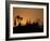 Temple Silhouetted at Sunset, Mae Hong Son, Thailand-Claudia Adams-Framed Photographic Print