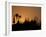 Temple Silhouetted at Sunset, Mae Hong Son, Thailand-Claudia Adams-Framed Photographic Print