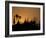 Temple Silhouetted at Sunset, Mae Hong Son, Thailand-Claudia Adams-Framed Photographic Print