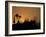 Temple Silhouetted at Sunset, Mae Hong Son, Thailand-Claudia Adams-Framed Photographic Print