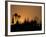 Temple Silhouetted at Sunset, Mae Hong Son, Thailand-Claudia Adams-Framed Photographic Print