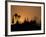 Temple Silhouetted at Sunset, Mae Hong Son, Thailand-Claudia Adams-Framed Photographic Print