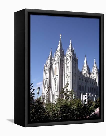 Temple Square Featuring the Salt Lake Temple, Church of Jesus Christ of Latter-Day Saints-Lynn Seldon-Framed Premier Image Canvas