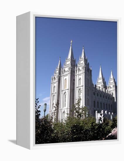 Temple Square Featuring the Salt Lake Temple, Church of Jesus Christ of Latter-Day Saints-Lynn Seldon-Framed Premier Image Canvas