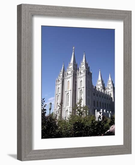 Temple Square Featuring the Salt Lake Temple, Church of Jesus Christ of Latter-Day Saints-Lynn Seldon-Framed Photographic Print