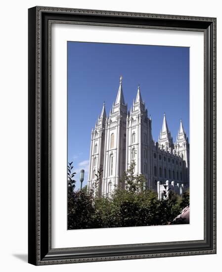 Temple Square Featuring the Salt Lake Temple, Church of Jesus Christ of Latter-Day Saints-Lynn Seldon-Framed Photographic Print