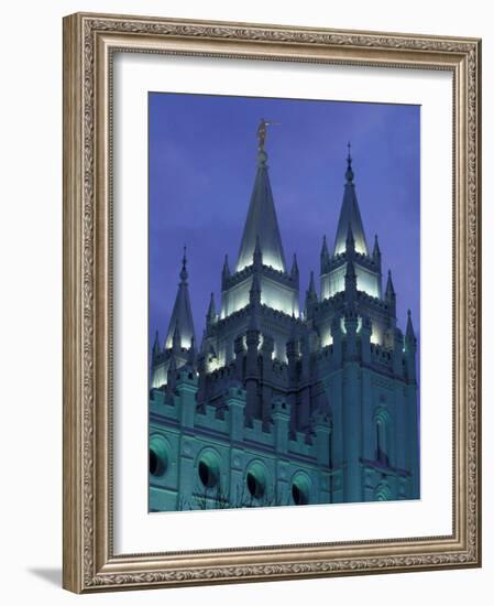 Temple Square, Salt Lake City, Utah-Walter Bibikow-Framed Photographic Print