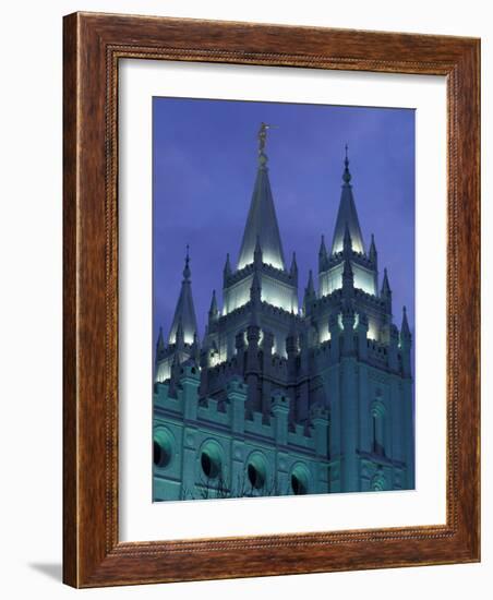 Temple Square, Salt Lake City, Utah-Walter Bibikow-Framed Photographic Print