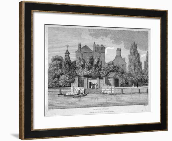 Temple Stairs, Middle Temple Lane, City of London, 1801-E Harding-Framed Giclee Print