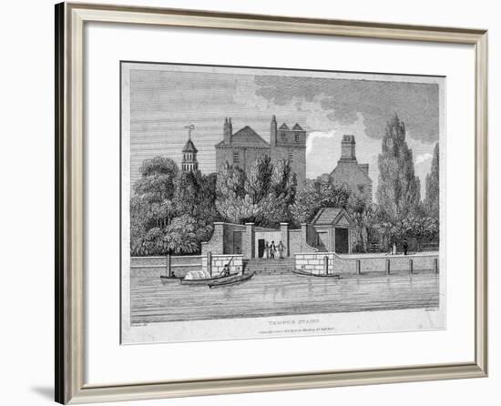 Temple Stairs, Middle Temple Lane, City of London, 1801-E Harding-Framed Giclee Print