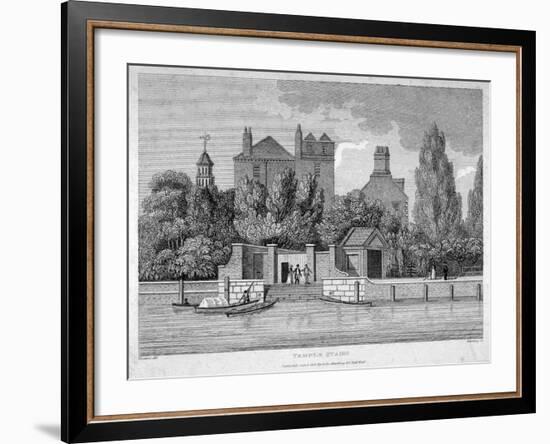 Temple Stairs, Middle Temple Lane, City of London, 1801-E Harding-Framed Giclee Print