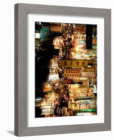 Temple Street Market, Kowloon, Hong Kong, China-Walter Bibikow-Framed Photographic Print