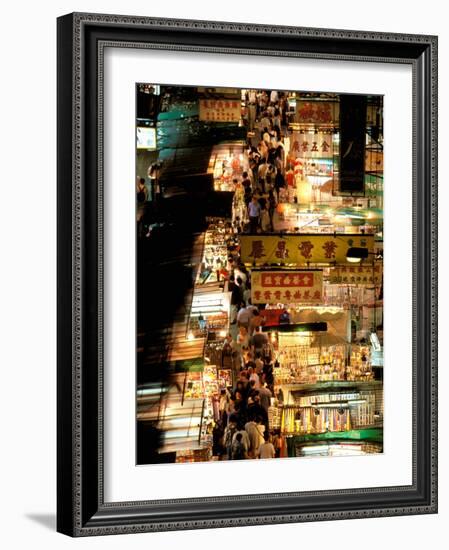 Temple Street Market, Kowloon, Hong Kong, China-Walter Bibikow-Framed Photographic Print