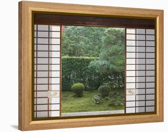 Temple Window, Sesshuji, Kyoto, Japan-Rob Tilley-Framed Premier Image Canvas