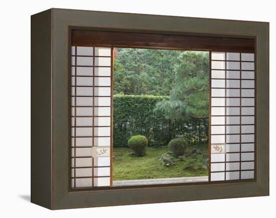 Temple Window, Sesshuji, Kyoto, Japan-Rob Tilley-Framed Premier Image Canvas