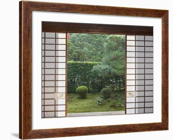 Temple Window, Sesshuji, Kyoto, Japan-Rob Tilley-Framed Photographic Print