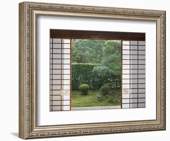 Temple Window, Sesshuji, Kyoto, Japan-Rob Tilley-Framed Photographic Print