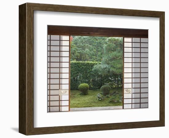 Temple Window, Sesshuji, Kyoto, Japan-Rob Tilley-Framed Photographic Print