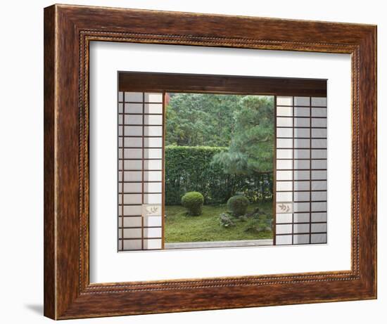 Temple Window, Sesshuji, Kyoto, Japan-Rob Tilley-Framed Photographic Print