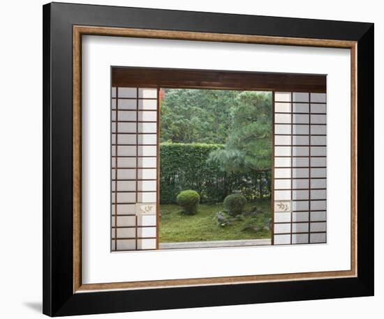 Temple Window, Sesshuji, Kyoto, Japan-Rob Tilley-Framed Photographic Print