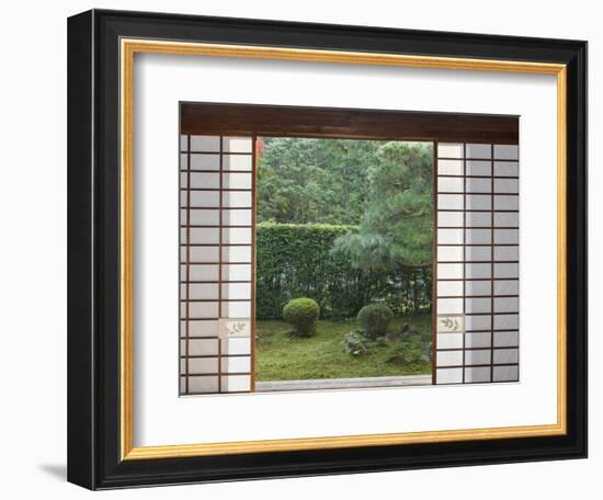 Temple Window, Sesshuji, Kyoto, Japan-Rob Tilley-Framed Photographic Print