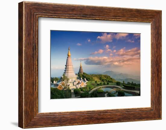 Temples at Doi Inthanon, the Highest Peak in Thailand, Chiang Mai Province-Alex Robinson-Framed Photographic Print