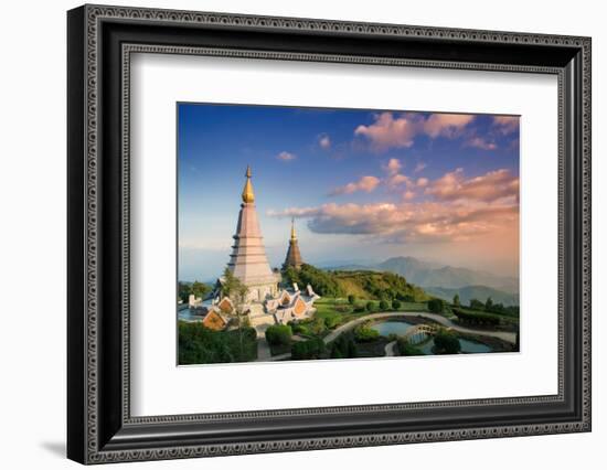 Temples at Doi Inthanon, the Highest Peak in Thailand, Chiang Mai Province-Alex Robinson-Framed Photographic Print