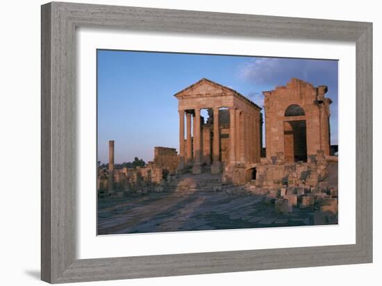 Temples in the Forum of Sufetula, 2nd Century-CM Dixon-Framed Photographic Print