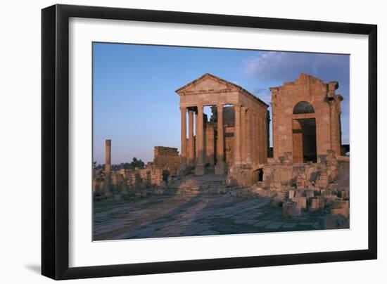 Temples in the Forum of Sufetula, 2nd Century-CM Dixon-Framed Photographic Print