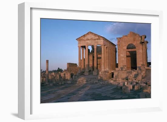 Temples in the Forum of Sufetula, 2nd Century-CM Dixon-Framed Photographic Print