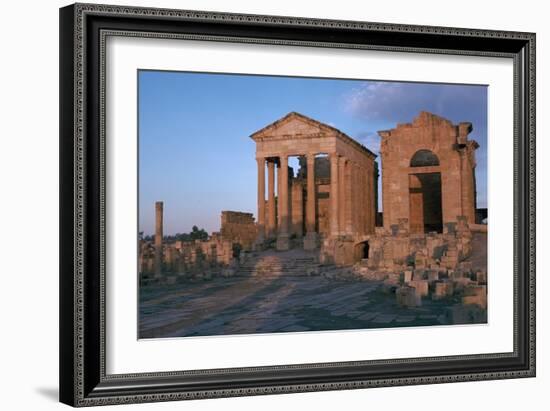 Temples in the Forum of Sufetula, 2nd Century-CM Dixon-Framed Photographic Print