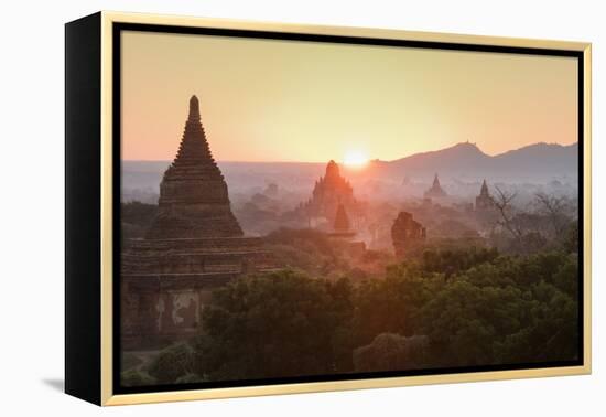 Temples of Bagan (Pagan), Myanmar (Burma), Asia-Janette Hill-Framed Premier Image Canvas