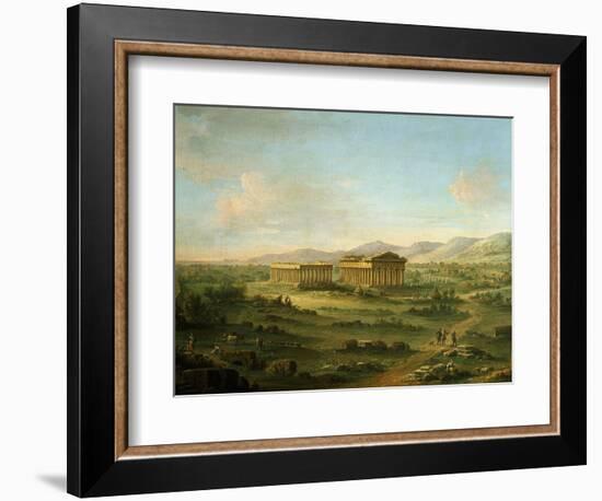 Temples of Paestum, Italy (Ancient Greek Colony)-John Robert Cozens-Framed Giclee Print